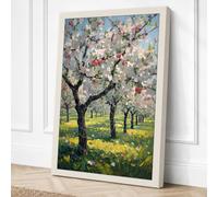 Spring Orchard in Bloom Canvas Wall Art Print 36x24 Inch (91 x 61 cm)