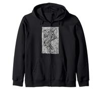 Spring Ostara Hare Pegan Wiccan Zip Hoodie