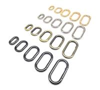 Spring Oval Ring Open Leather Bag Handbag Belt Buckle Carabiner Connector Key Dog Leash Snap Clip Trigger Hook(Gun black,29mm)
