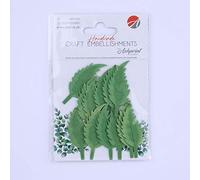 Spring Paper Leaves, 12Pcs Artificial Fake Green Foliage, Handcrafted Paper Leaves for Craft Embellishments, Cards, Invitations, Notecard, Scrapbooking, Wedding, DIY Art Craft Supplies (Spring Leaves)