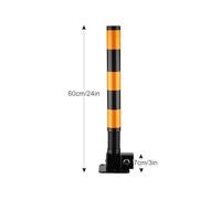 Spring Parking Bollards, Parking Post with Lock, Car Park Driveway Guard Saver, for Private Pesidence, Garage, Shopping Mall(Black)