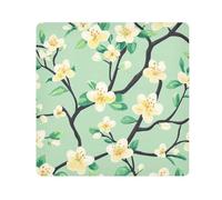 Spring pear blossom green Self Adhesive Cosmetic Pouchs Cloth Travel Make Up Organizer Wrap Camera Lens Cloth Wrapper For Toiletries Size 21.7x21.7in