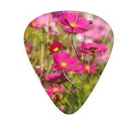 Spring Pink Flowers Printed,12 Pcs Guitar Pick,3 Different Thickness Plectrums for Acoustic Guitar Bass Ukulele (0.46mm 0.96mm 0.71mm)