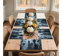 Spring Place Mats Set 30x45cm*6 Scissor Castle Decorative Summer Decor Placemats Rectangle Spring Table Mats for Party Home Kitchen Dining Table Decoration