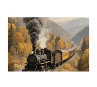 Spring Place Mats Set 30x45cm Steam Train in The Valley Decorative Summer Decor Placemats Rectangle Spring Table Mats for Party Home Kitchen Dining Table Decoration