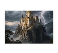 Spring Place Mats Set 30x45cm Stormy Castle Peak Decorative Summer Decor Placemats Rectangle Spring Table Mats for Party Home Kitchen Dining Table Decoration