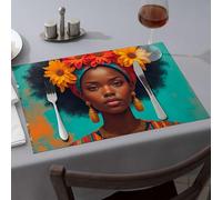 Spring Placemats Floral Headwrap: A Celebration Of Nature'S Beauty Dining Place Mats Easter Table Decorations Table Cloth(4PCS)