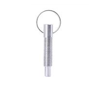 Spring Plunger Stainless Steel M8-M10 Slotted Pull Ring Indexing Pin Industrial Equipment(M10)