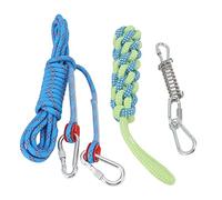 Spring Pole Dog Rope Toy Durable Muscle Builder Hanging Toy for Medium Large Dogs, Stainless Steel for Outdoor Exercise