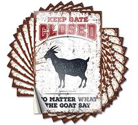 Spring Porch Decor, Decals Beer Laptop Keep Gate Closed No Matter What The Goat Say | Smiley Face Waterproof Vinyl Stickers(6X9CM)