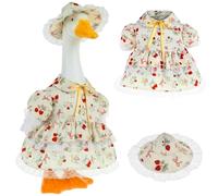 Spring Porch Goose Outfit, Garden Statue Clothes,Spring Summer Goose Costume Clothes for Indoor Outdoor Yard Lawn Patio Art Decor,Designed for 23-inch Standard Geese as Pets or Statues(Style-A)