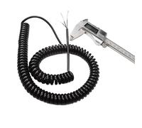 Spring power cord, Black Spring Cable 3 Core 22AWG Stretch 1 Meter to 15 Meters Telescopic Wire Retractable Coil(Stretch 8 meter 3 cores 22 AWG)