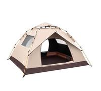 [Spring Pressure Quick Opening Tent] 3 Seconds one-Click unfolding - Double Door and Double Window Silver Glue/Vinyl Sunscreen, rain and Wind Resistance, Removable top Cover