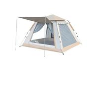 [Spring Pressure Quick Opening Tent] 3 Seconds one-Click unfolding - Oxford Cloth is Rainproof, with its own Foyer Pole, Multi-Size Optional (Quicksand Gold, Floor Nails + Windbreak Rope)
