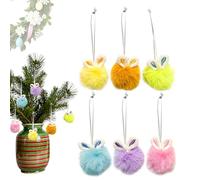 Spring Rabbit Decorative Ornament | Traditional Hanging Plush Pendant with Rabbit Ears - For Living Room, Bedroom, Entrance, Family, Friends, Girls