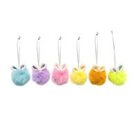 Spring Rabbit Pendant, Hanging Spring Souvenir 6 Pieces | Plush Rabbit Ears Pendant | for Living Room, Bedroom, Wall, Window, Entrance, Family, Friends, Girls and Women