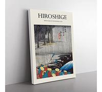Spring Rain In Tsuchiyama By Utagawa Hiroshige Exhibition Museum Asian Japanese Canvas Wall Art Print Ready to Hang, Framed Picture for Living Room Bedroom Home Office Décor, 60x40 cm (24x16 Inch)