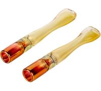 Spring.Rd 2 PACK 3 Inch Long PURE Handmade Golden Borosilicate Glass Tube 11mm 0.4IN OD, 9mm 0.35 ID Glass Blowing Stem Steam Tube