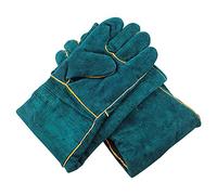 Spring.Rd Anti-Bite Gloves Safety Ultra Long Leather Bite Green Pets Grasping Biting Protective Gloves For Catch Dog Cat Reptile Animal