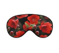 Spring Red Flowers Eye Mask, Side Sleeping Mask Light Blindfold Sleeping Mask Nose Pad and Elastic Band for Children Women and Men
