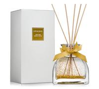 SPRING Reed Diffuser with Gold Flakes 280ml - French-Made Perfume Diffuser with 5 Reed Sticks, Home Aromatherapy with Elegant Glass Bottle - Luxury Gift, Long-Lasting Orchid Seduction Scent