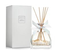 SPRING Reed Diffuser with Sea Shells 280ml with 5 Reed Sticks - French-Made Perfume Diffuser, Home Fragrance with Elegant Tropical Themed Glass Bottle-Luxury Gift, Long-Lasting Orchid Seduction Scent