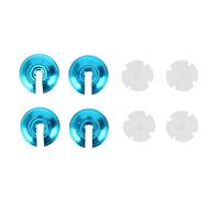 Spring Retainers with Piston Heads High Strength Durable Aluminum Alloy Plastic Upgrade Accessory for TRXXAS SLASH 2WD RC Car 4 Pack Black Silver Blue Titanium (B blue)