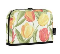 Spring Retro Blooms Yellow Pink Pencil Case Holder Large Capacity Makeup Bag Lightweight for College Student Travel bolso para herramientas
