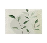 Spring Retro Willow Tree Jigsaw Puzzles for Adults 1000 Piece, Mid Century Plant Leaves Wooden Puzzles, Botanical Printed Decorations for Entertainment Party