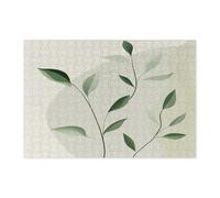 Spring Retro Willow Tree Jigsaw Puzzles for Adults 300 Piece, Mid Century Plant Leaves Wooden Puzzles, Botanical Printed Decorations for Entertainment Party