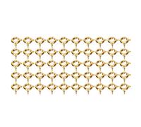 Spring Ring Round Copper Clasps DIY Jewellery Making 50 PCS Small and Compact (Gold)