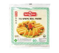 Spring Roll Pastry, 30/40 Sheets, Frozen Spring Home Tyj Spring Roll Pastry 550G (8.5" 40 Sheets [Pack of 1])