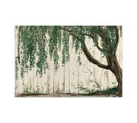 Spring Rustic Willow Tree Jigsaw Puzzles for Adults 1000 Piece, Farmhouse Scenic Wooden Printed Puzzles, Nature Country Pattern Decorations for Entertainment Party