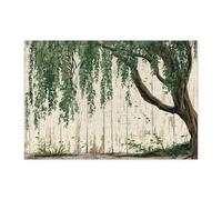 Spring Rustic Willow Tree Jigsaw Puzzles for Adults 300 Piece, Farmhouse Scenic Wooden Printed Puzzles, Nature Country Pattern Decorations for Entertainment Party