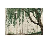 Spring Rustic Willow Tree Jigsaw Puzzles for Adults 500 Piece, Farmhouse Scenic Wooden Printed Puzzles, Nature Country Pattern Decorations for Entertainment Party
