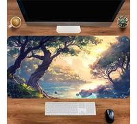 Spring Scenery Large Gaming Mouse Pad, 900x300x3mm Extended gaming mouse mat XXL improved Precision and Speed Mousemat with Stitched Edges, Desk Mat for Keyboard and Mouses