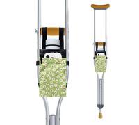 SPRING SEAON Crutches Bag Waterproof Storage Organizer Tote Bag -Lightweight Pouch for Universal Underarm Crutch with 3 Storage Pockets for Crutch Accessories