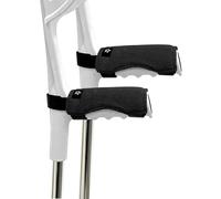SPRING SEAON Forearm Crutch Pads Auli Velvet - Soft Foam Grip Covers for Elbow Crutches, Non-Slip & Comfortable, Relieves Hand Pain, Universal Fit, Washable, 2 Pack(Black)