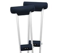 SPRING SEAON Premium Crutches Padding PU Leather Fabric Crutch Underarm Pad and Hand Grip Covers-Comfortable, Waterproof and Sweat-proof Crutches Accessories Crutch Pads for Adult & Youth (Navy blue)