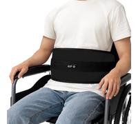 SPRING SEAON Wheelchair Seatbelt-Waterproof Leather with Cashmere Lining,Adjustable Harness for Adults,Straps for Chair/Bed Restraint,Pregnant&Paralyzed Pressure Relief & Fall Prevention (Black)