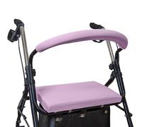 SPRING SEASON Rollator Walker Seat & Backrest Rollbar Covers Set - Adjustable Patterns Walker Cover Accessories for Leopard Rollator (Purple)