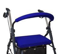 SPRING SEASON Rollator Walker Seat & Backrest Rollbar Covers Set - Adjustable Patterns Walker Cover Accessories for Leopard Rollator（Royal blue）