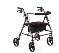 SPRING SEASON Rollator Walker Seat & Backrest Rollbar Covers Set - Adjustable Patterns Walker Cover Accessories for Leopard Rollator（Red star）