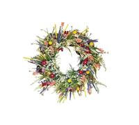 Spring & Seasonal Decor Wreath, Artificial Wildflower Garland for Weddings, Front Door, Parties, and Home Decoration (40 cm)