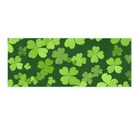Spring Shamrock Wrapping Paper 2 Pack Green Clover Waterproof Tear-Resistant PP Craft Paper for Christmas Thnaksgiving Birthdays Holiday Presents Decorations