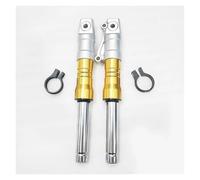 Spring Shock Absorber One Pair 310mm 27mm Motorcycle Front Fork Shock Absorber Suspension For DIO 50 AF18 AF28 AF34 AF35 AF36 AF56 Z4 50cc(Yellow)