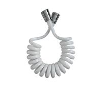 Spring Shower Hose 1.5m/2m White Spring Flexible Telescopic Shower Head, Toilet Shower Pipe, Telephone Line Hose(1.5m,1pc)