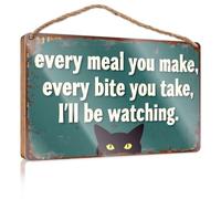 Spring Signs For Home Decor Every Meal You Make, Every Bite You Take, I'll Be Watching. Chill Wood Sign Camper Decor(15X28CM)