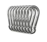 Spring Snap Hooks, 316 Stainless Steel Metal Rope Connector Small Snap Clamp Key Chain Link Buckle for Hammock Swing Set Outdoor Travel Camping Fishing Hiking (8, M5 x 50mm)