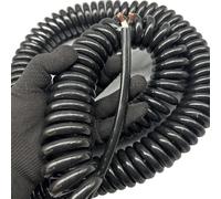 Spring spiral cable flexible extension wire, 2 Core Super Soft Wire Cable .5mm Square Stretch Telescopic Power Cord(Stretch 12 Meter)